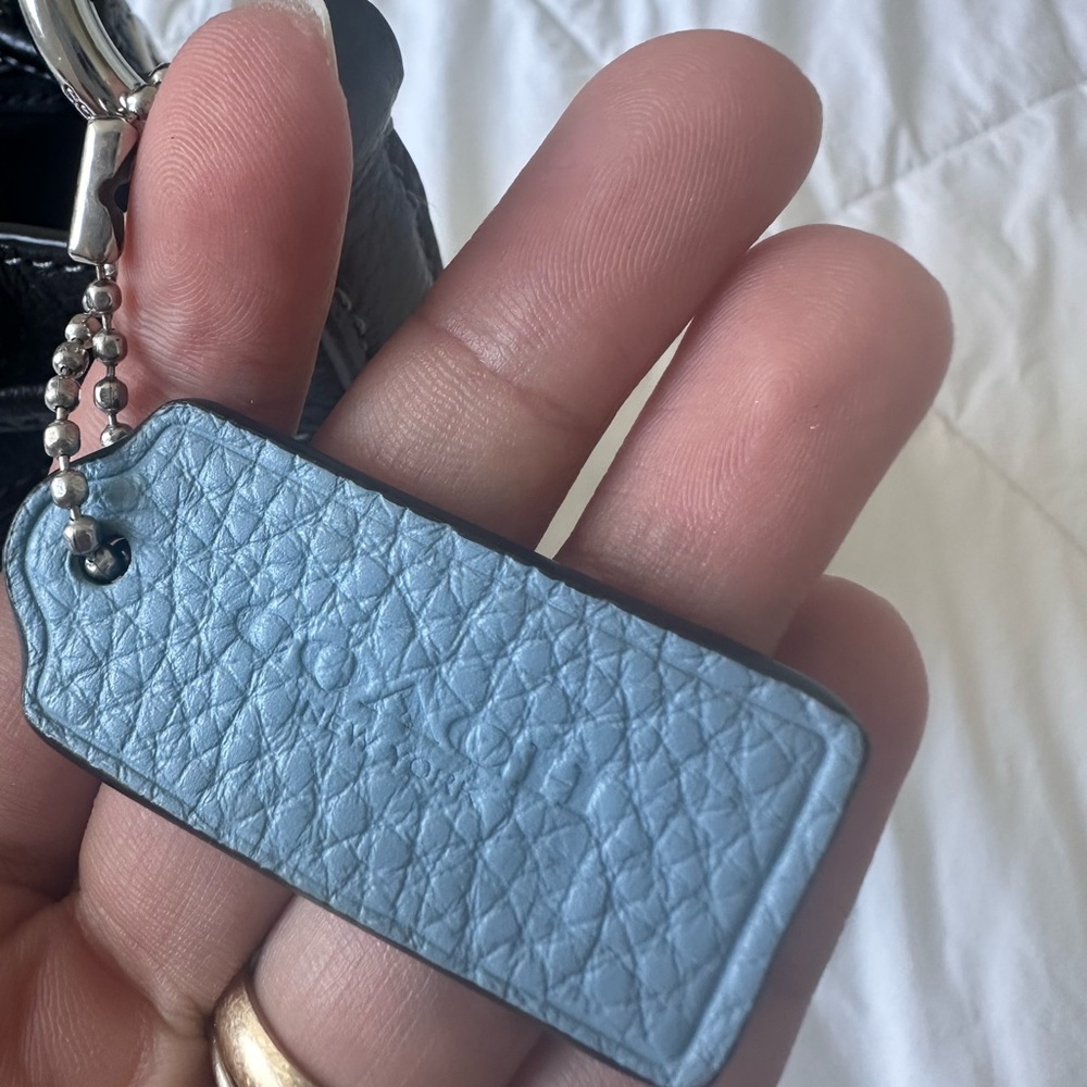 Coach Black and Light Blue Patterned Bucket Bag - Picture 6 of 8